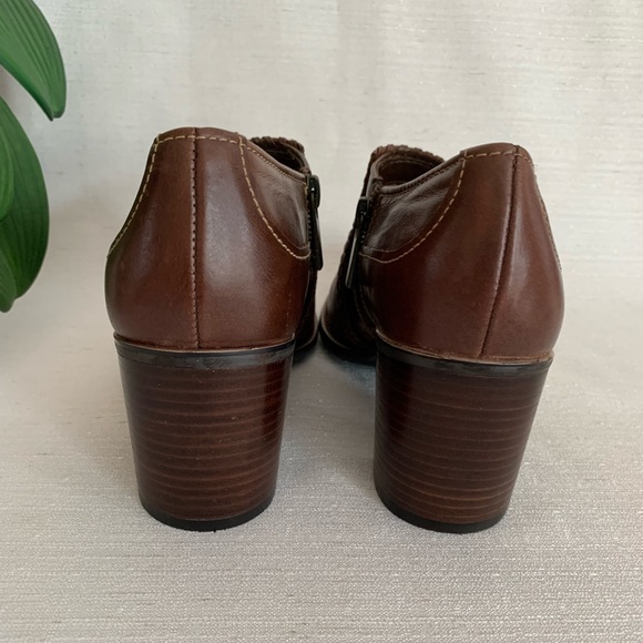 NWOT Liz Claiborne Mohave Brown Leather 
Flex Ankle Boot Woman’s 8.5M - Picture 12 of 14
